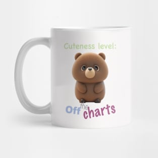 Teddy Bear Cuteness Level Cute Adorable Funny Quote Mug